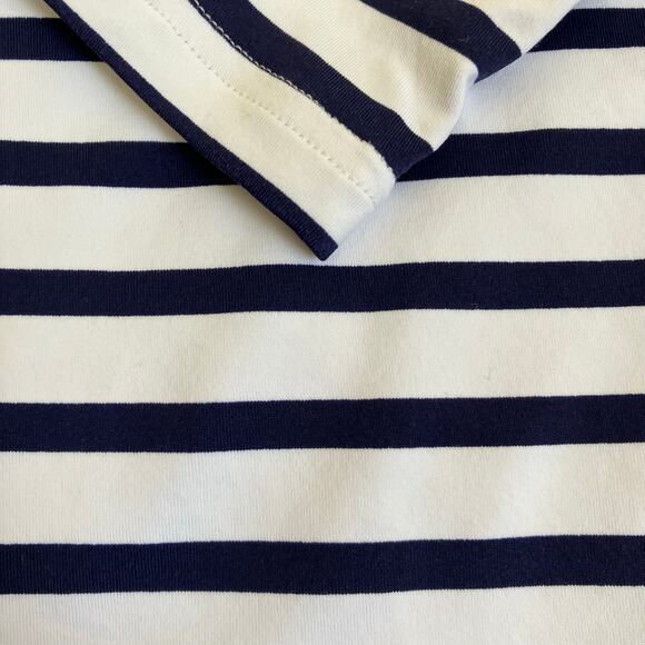 Lands’ End Womens Sz XL Nautical Striped Long Sleeve Rash Guard Top Nylon - Picture 14 of 15